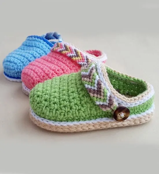 cute baby crochet clog shoe pattern