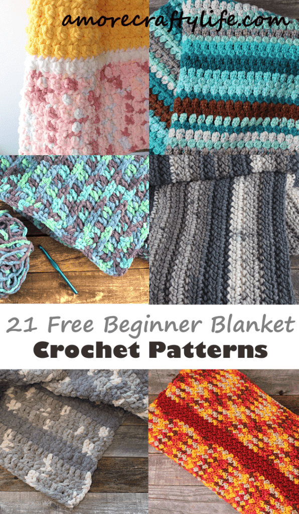 Learn to crochet a blanket. easy crochet blanket pattern for beginners - amorecraftylife.com - afghan pattern -crochet blanket pattern- caron chunky cake yarn- double crochet - free printable crochet pattern #crochet #crochetpattern #freecrochetpattern
