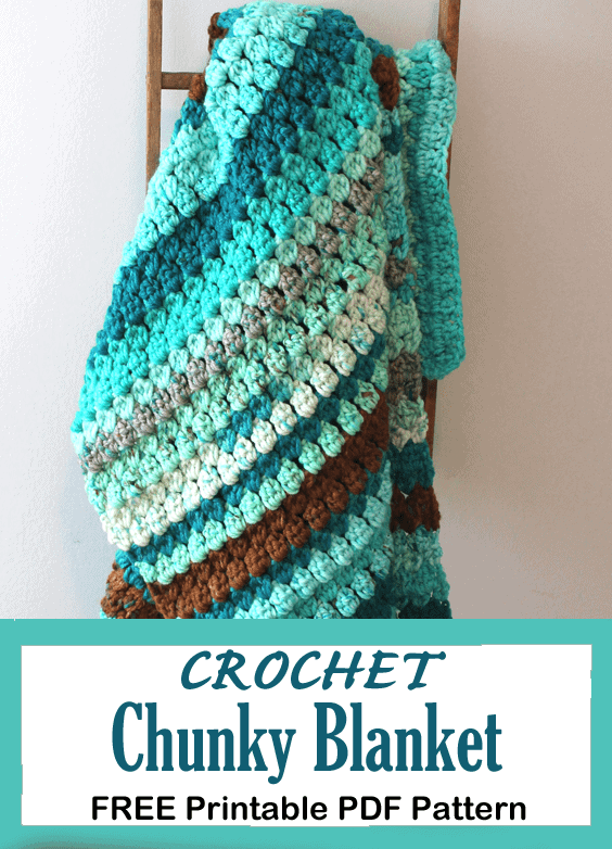 easy chunky blanket free pdf pattern - amorecraftylife.com - baby afghan - bulky yarn - free printable crochet pattern - caron cake yarn #baby #crochet #crochetpattern #freecrochetpattern
