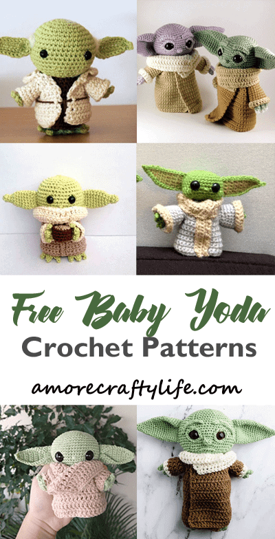 Crochet Baby Yoda Patterns free - baby alien - the child - amigurumi #crochet #crochetpattern #diy