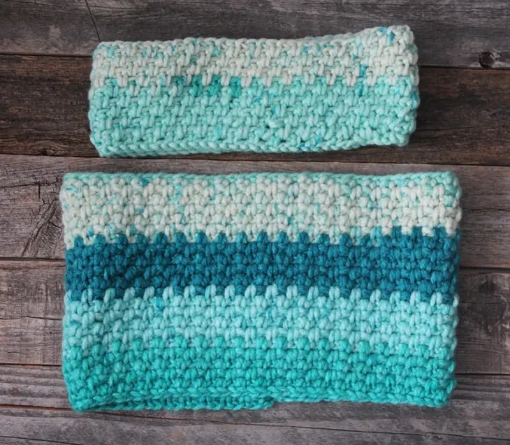 Moss stitch crochet cowl pattern - Free Pattern -crochet ear warmer pattern- printable pdf - winter headband - amorecraftylife.com #crochet #crochetpattern #freecrochetpattern