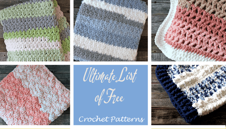 100s Free Crochet Patterns PDF Big List: Blankets Dishcloths Hats - A ...