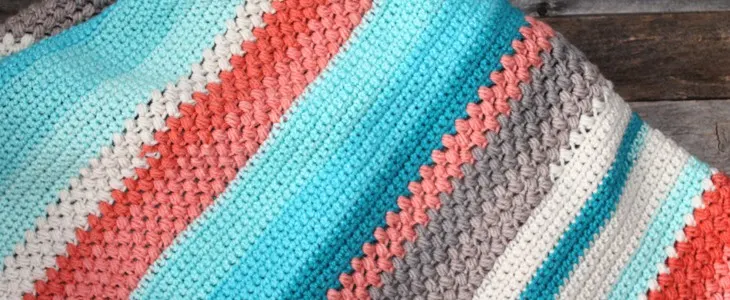bean stitch crochet blanket pattern free PDF - -amorecraftylife.com - afghan pattern -crochet blanket pattern- caron cake yarn- double crochet - free printable crochet pattern #crochet #crochetpattern #freecrochetpattern
