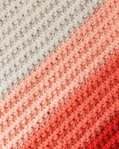 coral ombre crochet blanket free pattern- amorecraftylife.com -crocheted afghan - free printable crochet pattern - #crochet #crochetpattern #freecrochetpattern