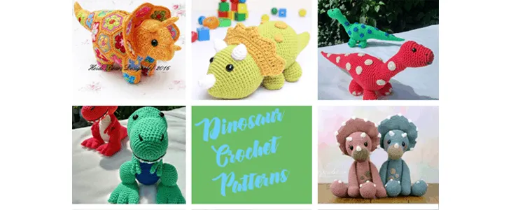 dinosaur crochet patterns - crochet pattern pdf - amigurumi -animal crochet pattern- amorecraftylife.com #crochet #crochetpattern #amigurumi