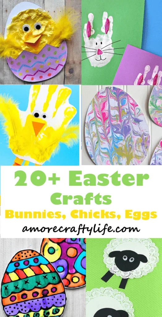 easter kid crafts - spring crafts for kids - kid craft -#kidscraft #preschool #craftsforkids amorecraftylife.com