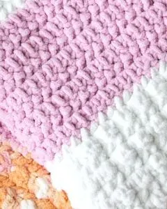 peachy crochet baby blanket free pattern - super bulky chenille yarn - amorecraftylife.com -bernat blanket yarn - baby afghan - free printable crochet pattern - bernat blanket yarn #baby #crochet #crochetpattern #freecrochetpattern