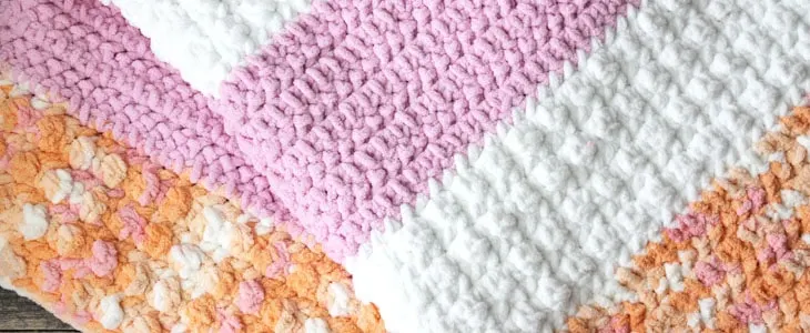 peachy crochet baby blanket free pattern - super bulky chenille yarn - amorecraftylife.com -bernat blanket yarn - baby afghan - free printable crochet pattern - bernat blanket yarn #baby #crochet #crochetpattern #freecrochetpattern