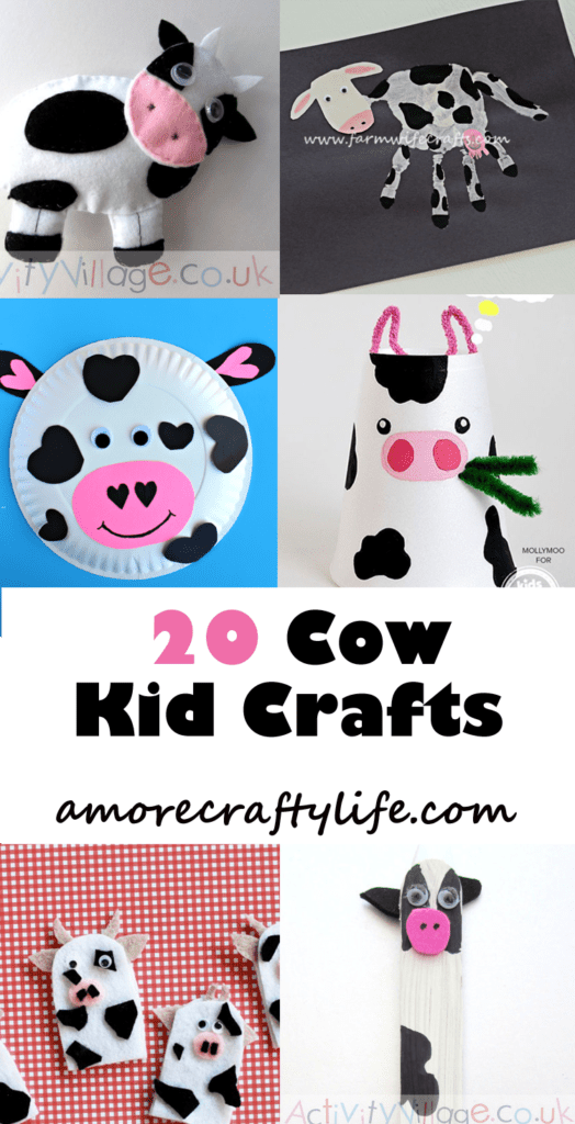 cow kid craft for preschooler - cow kid craft - farm kid crafts - crafts for kids- amorecraftylife.com #preschool #craftsforkids #kidscrafts