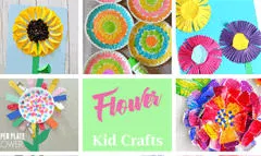 flower kid crafts - crafts for kids - kid craft -#kidscraft #preschool #craftsforkids amorecraftylife.com