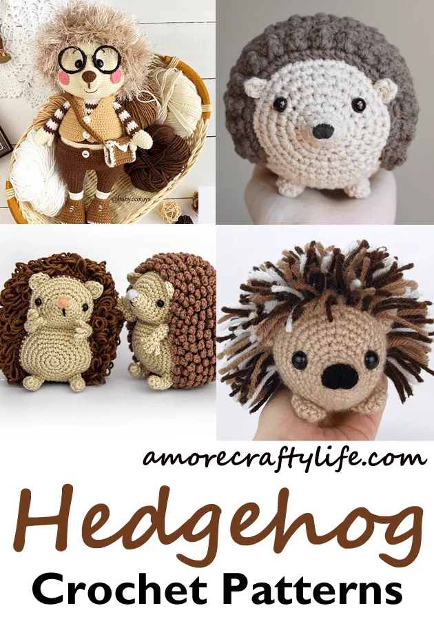 crochet hedgehog patterns - amigurumi crochet pattern - amorecraftylife.com #crochet #crochetpattern #diy #amigurumi