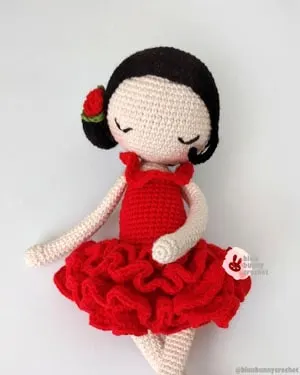 doll crochet patterns - ballerina crochet pattern pdf - amigurumi crochet pattern - amorecraftylife.com #doll #crochet #crochetpattern