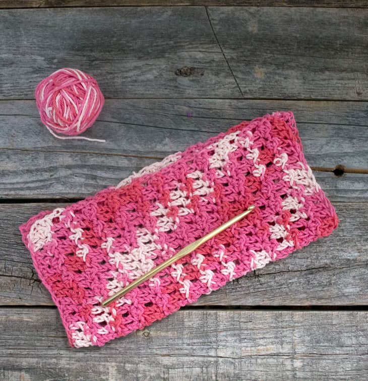 padrão de pano de prato de crochê de ponto florete fácil - pdf para impressão grátis - amorecraftylife.com #crochet #crochetpattern #freecrochetpattern