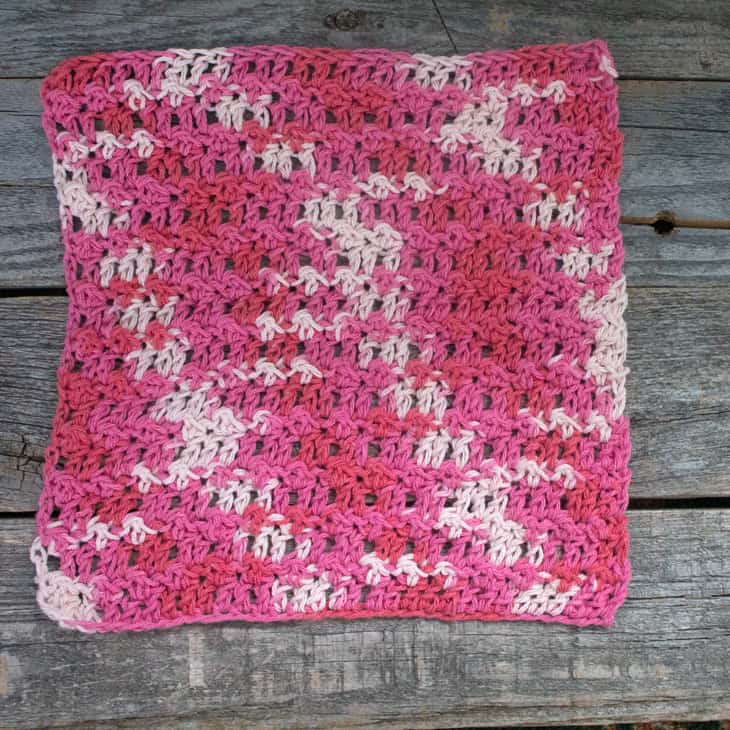 padrão de pano de prato de crochê de ponto florete fácil - pdf para impressão grátis - amorecraftylife.com #crochet #crochetpattern #freecrochetpattern