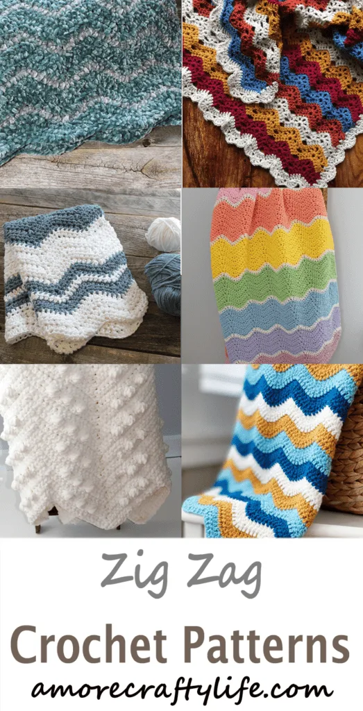 zig zag crochet pattern -amorecraftylife.com #crochet #crochetpattern
