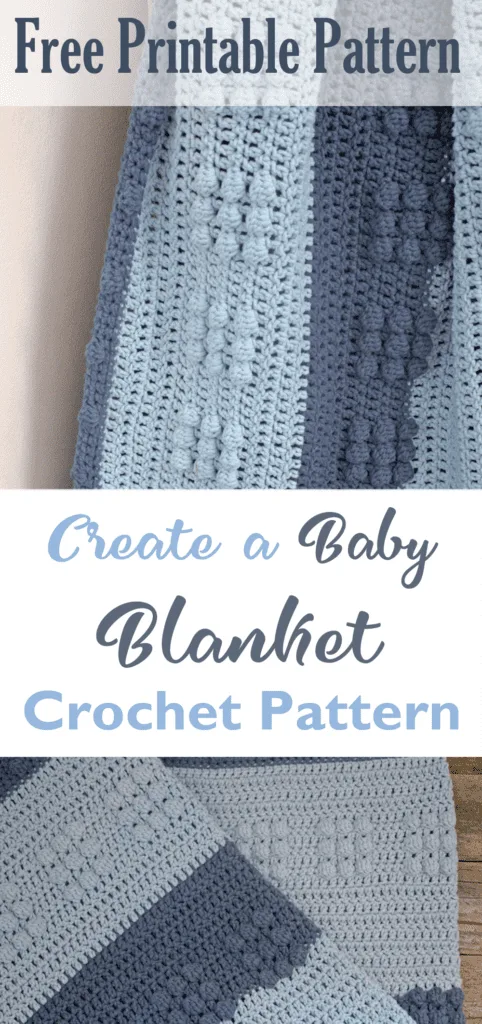 Make this soft free crochet baby blanket pattern. - worsted weight gauge 4 - amorecraftylife.com - free printable crochet pattern - bernat bundle up yarn #crochet #crochetpattern #freecrochetpattern