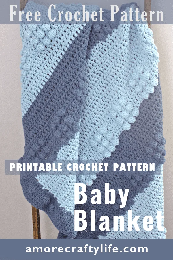 Make this soft free crochet baby blanket pattern. - worsted weight gauge 4 - amorecraftylife.com - free printable crochet pattern - bernat bundle up yarn #crochet #crochetpattern #freecrochetpattern
