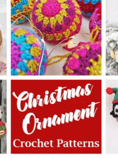 crochet Christmas ornament patterns - winter - home decor- amorecraftylife.com #crochet #crochetpattern #diy #christmas