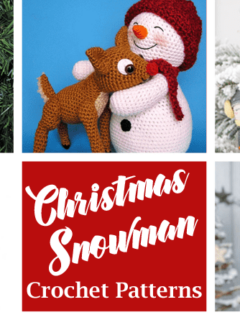 crochet snowman patterns - winter - home decor- amorecraftylife.com #crochet #freecrochetpattern #crochetpattern #diy #christmas