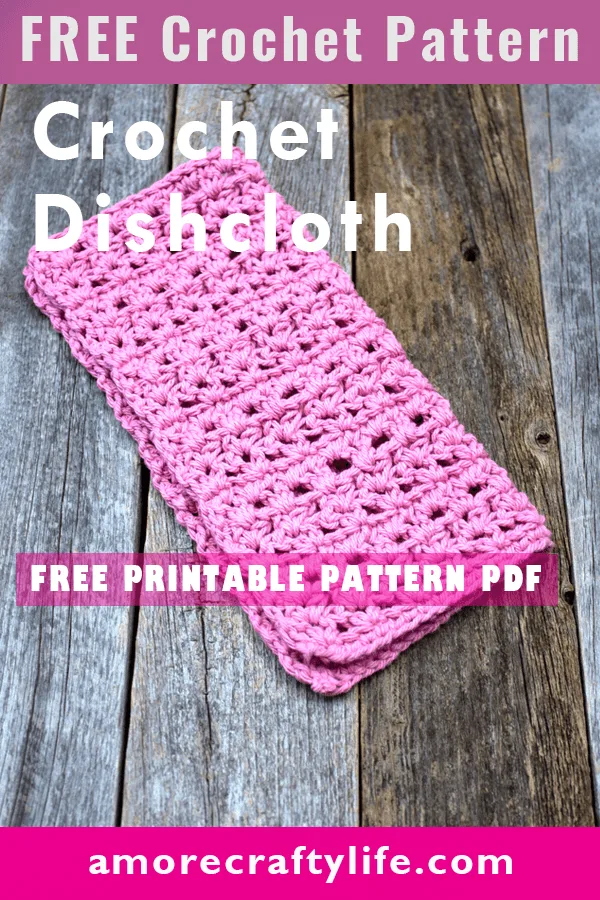 easy hdc v stitch crochet dishcloth pattern - free printable pdf - amorecraftylife.com #crochet #crochetpattern #freecrochetpattern
