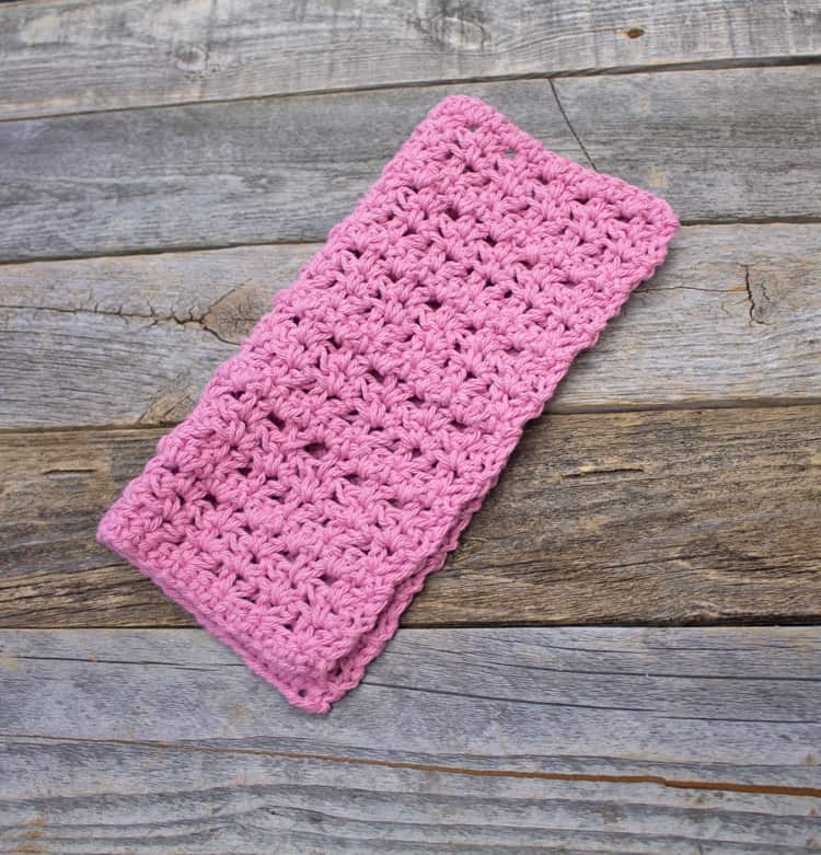 Rose HDC V Stitch Dishcloth Crochet Pattern
