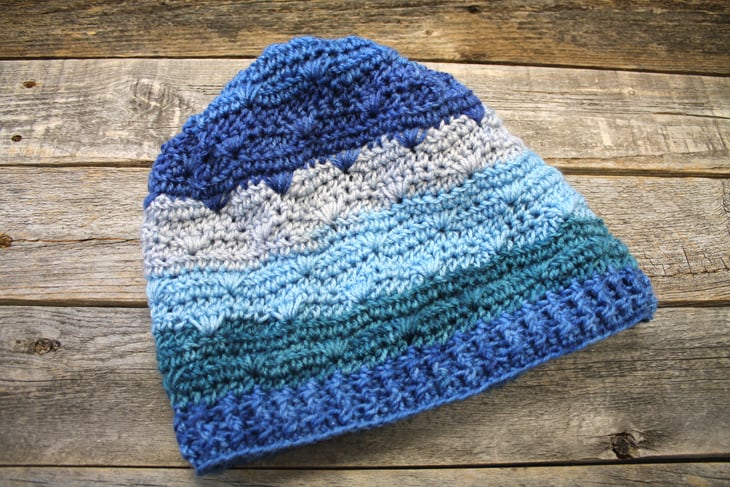 blue waves crochet -hat pattern - Free PDF- printable pdf - winter headband - amorecraftylife.com #crochet #crochetpattern #freecrochetpattern
