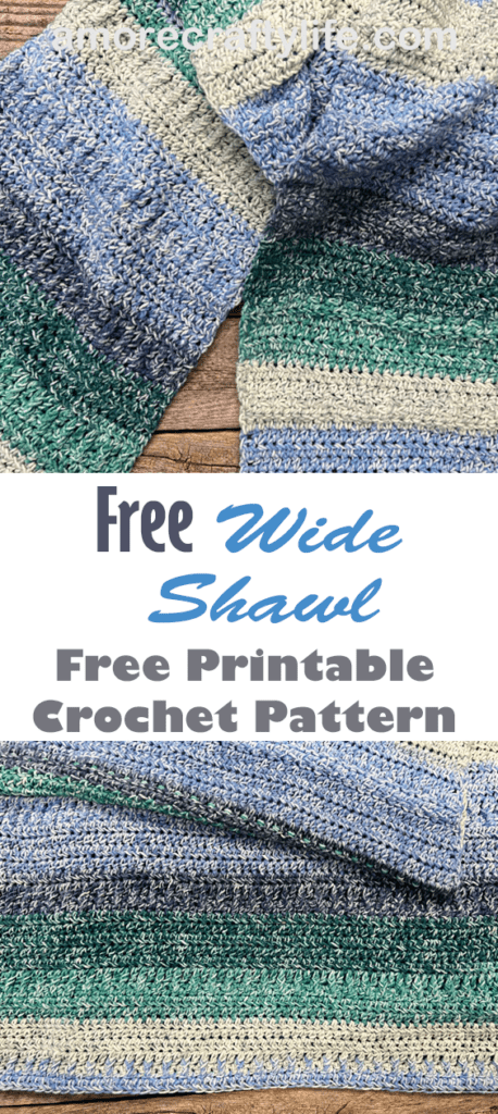 Make an easy rectangular shawl Crochet Pattern Free PDF- printable pdf amorecraftylife.com  #crochet #crochetpattern #freecrochetpattern