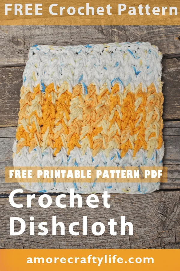 pretty feather stitch crochet dishcloth pattern - free printable pdf - amorecraftylife.com #crochet #crochetpattern #freecrochetpattern