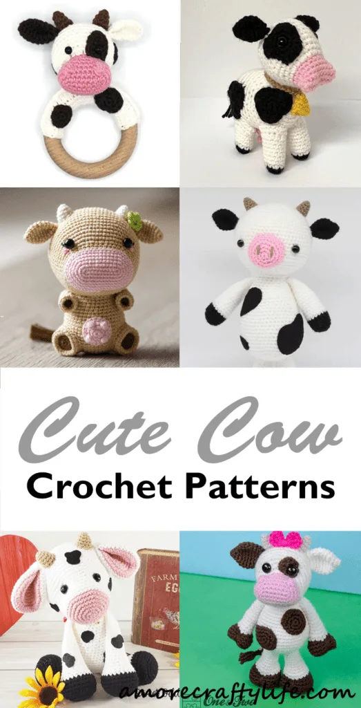 cow crochet pattern- animal amigurumi amorecraftylife.com #crochet #crochetpattern #diy