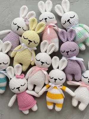 This image has an empty alt attribute; its file name is sleeping-bunny-crochet-pattern.jpg