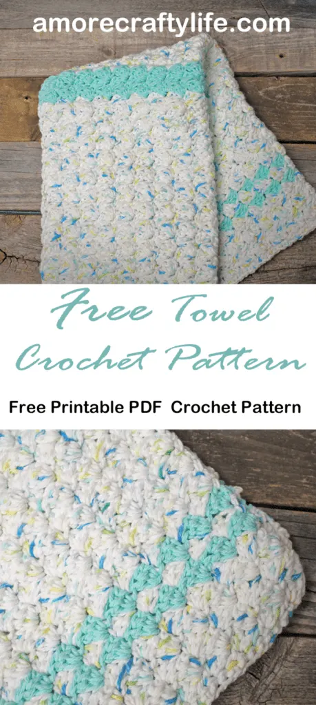 springtide cotton kitchen towel crochet pattern - free printable pdf - amorecraftylife.com #crochet #crochetpattern #freecrochetpattern