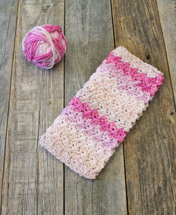 Try the suzette stitch crochet dishcloth pattern. This is a great beginner pattern using two basic stitches together to make a neat texture.