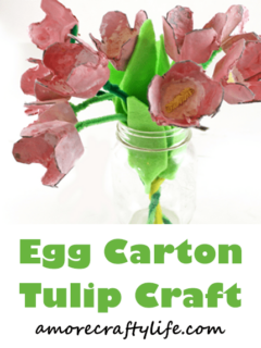 Make an egg carton tulip flower craft for kids