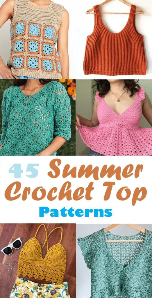 Try some summer crochet top patterns. There are lots of different tops to try.