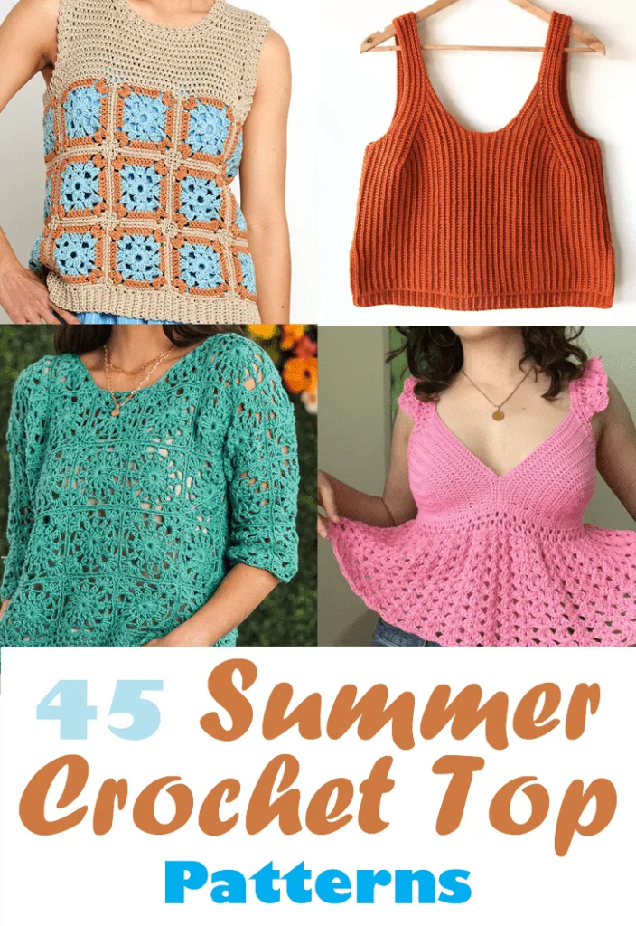 Try some summer crochet top patterns. There are lots of different tops to try.