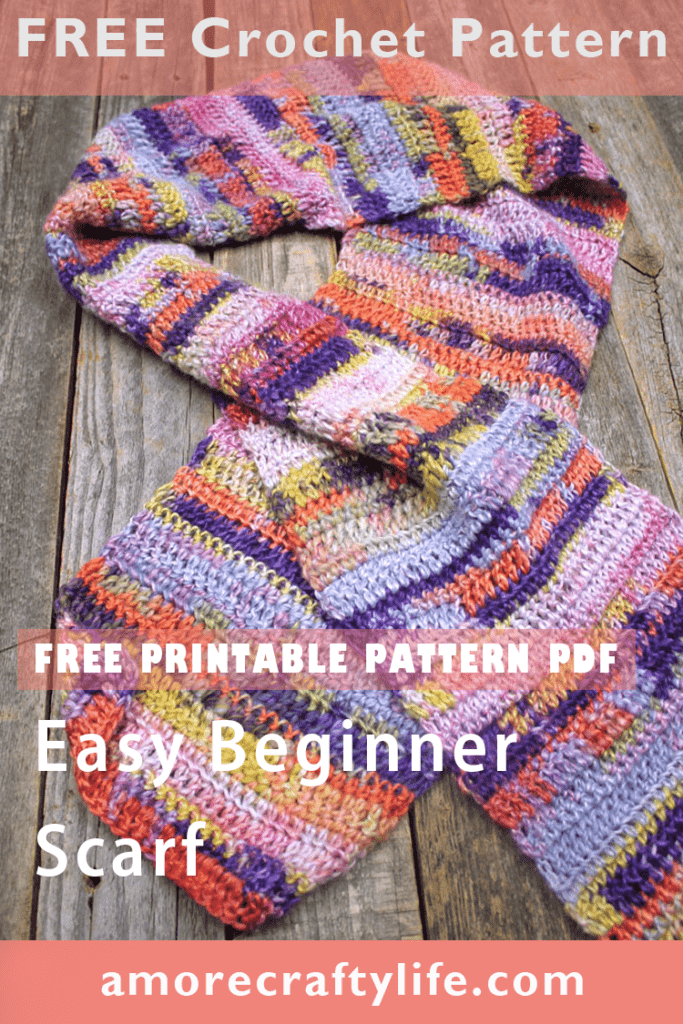 How to Crochet a Scarf Basic Beginner Pattern A More Crafty Life