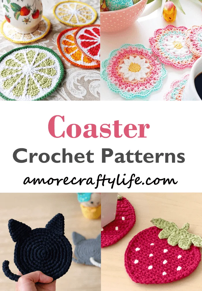 Make some of the fun coaster patterns. There are a bunch of different kinds of coaster patterns to crochet.