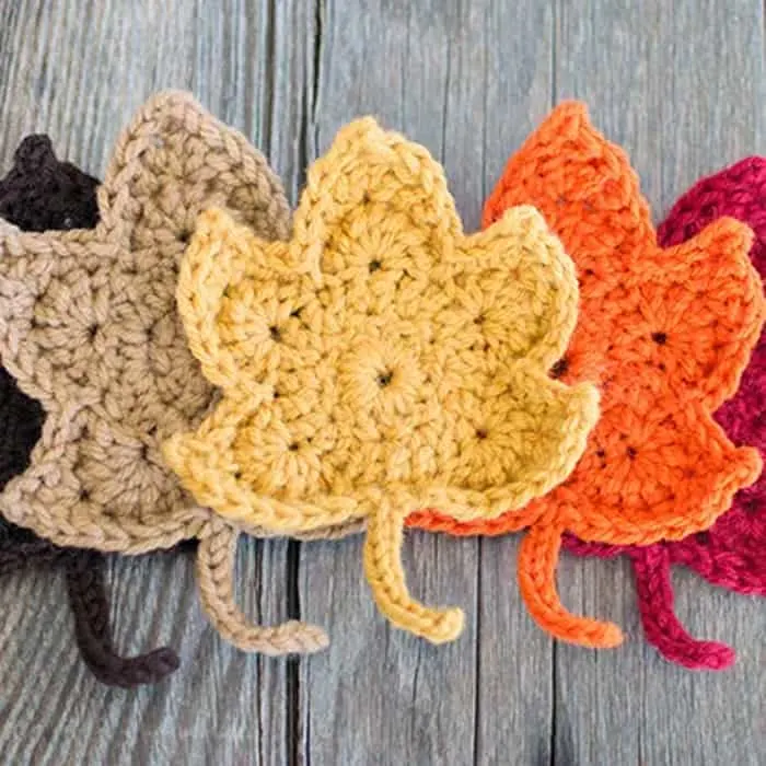 Try these fall maple leaf crochet patterns.