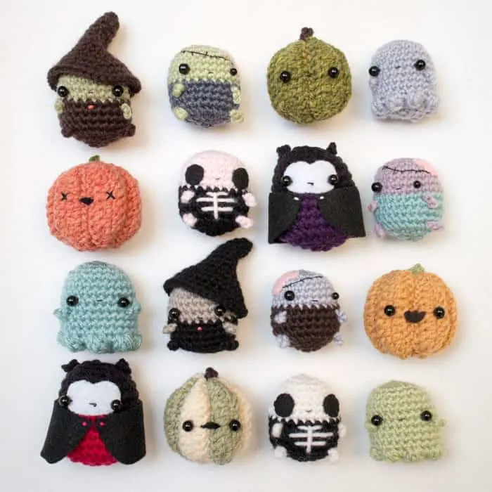 Make a bunch of cute stuffed toys with this Halloween amigurumi pattern.