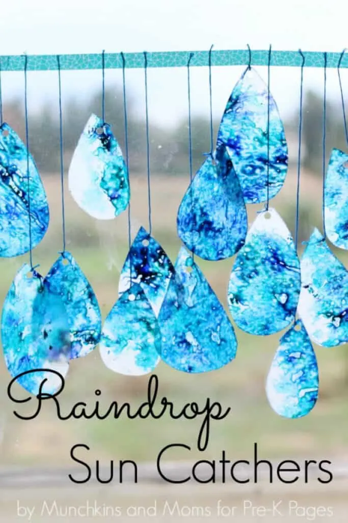 raindrop sun catcher craft for kids