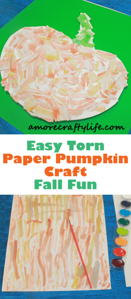 Try this fun and easy torn paper pumpkin craft.