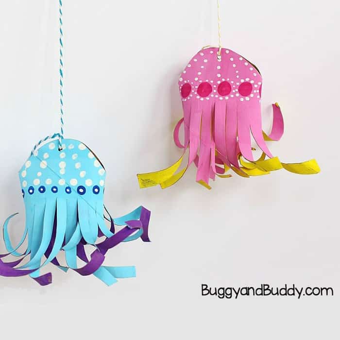 Try some of these fun and easy jellyfish crafts for kids. These would be great for an ocean theme or the letter J.