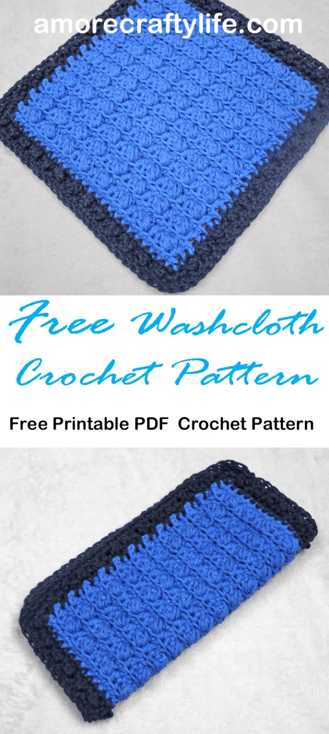 Try this easy cotton free washcloth crochet pattern. This easy pattern uses the puff stitch.