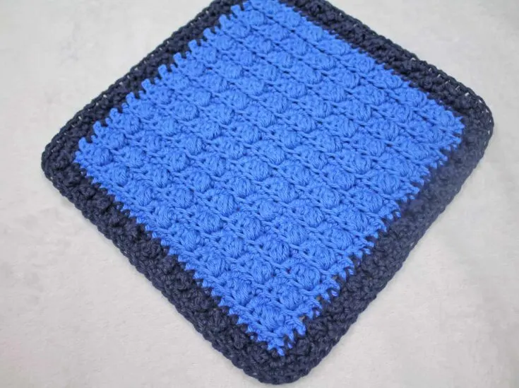 Try this easy cotton free washcloth crochet pattern. This easy pattern uses the puff stitch.