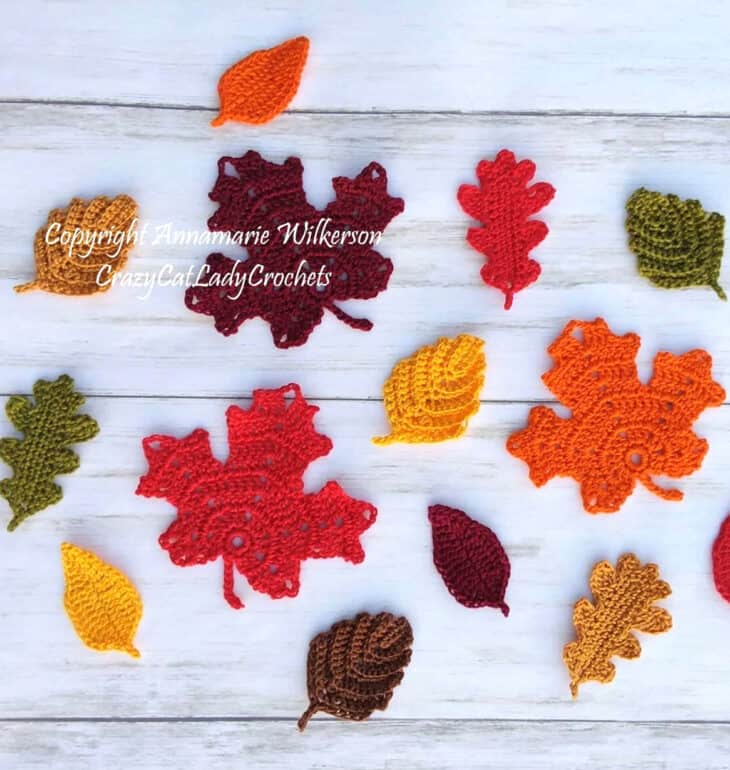 Try some of the colorful fall crochet leaf patterns.
