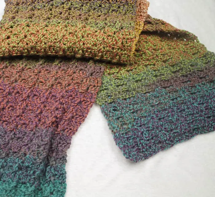 Tweed Mandala Twisted Lines Scarf crochet pattern
