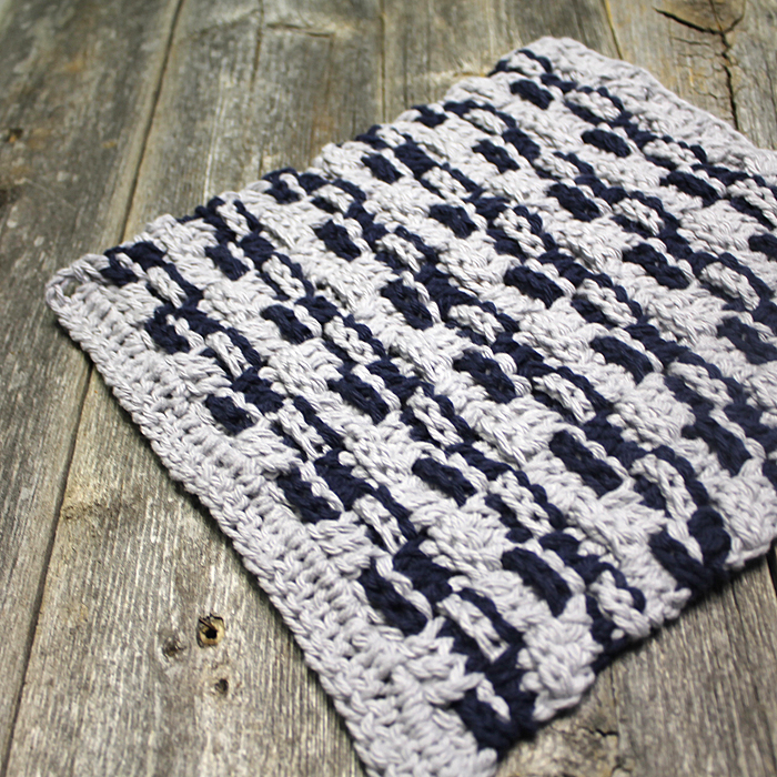 Try this easy free double thick cotton crochet pot holder pattern.