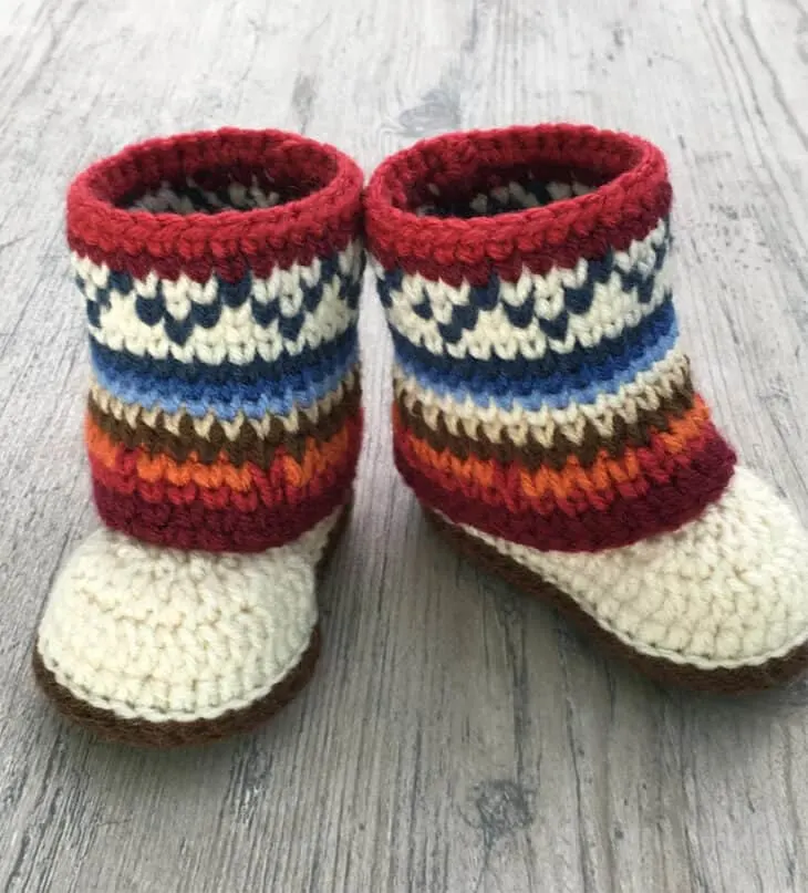 Make your own cute baby booties.