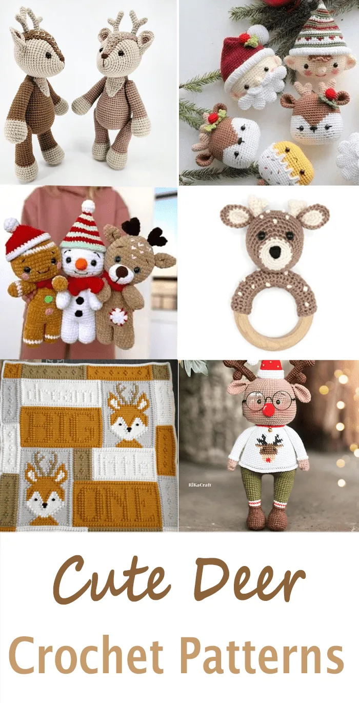 Make a cute crochet amigurumi deer pattern. There are lots of cute reindeer patterns to try.