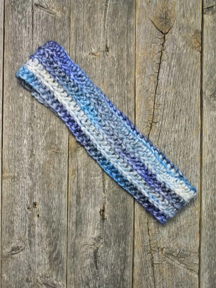 Try this easy winter crochet headband pattern. This is a quick pattern you could use to leftover yarn.